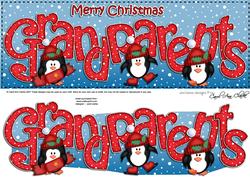 Large Dl Xmas Grandparents Quick Card N Decoupage