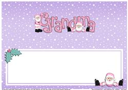 Xmas Grandma Matching Large Dl Insert