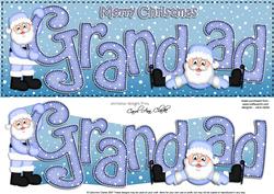 Large Dl Xmas Grandad Quick Card 3D Decoupage