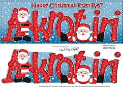 Large Dl Xmas Raf Akrotiri Quick Card 3D Decoupage