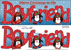 Large Dl Xmas Boyfriend Quick Card 3D Decoupage