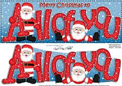 Large Dl Xmas All of You Quick Card 3D Decoupage