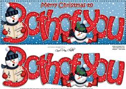 Large Dl Xmas Both of You Quick Card 3D Decoupage