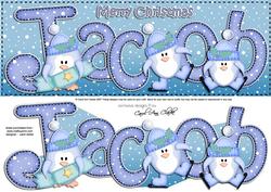 Large Dl Xmas Jacob Quick Card 3D Decoupage