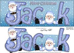 Large Dl Xmas Jack Quick Card 3D Decoupage
