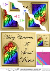 Religious Greeting Pastor Christmas Wavy Corner Topper