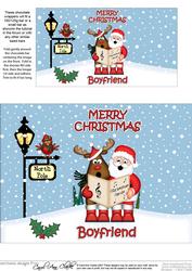 Xmass Singing Santa & Rudolph Boyfriend Chocolate Wrapper