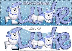 Xmas Large Dl Luke Quick Card N 3D Decoupage