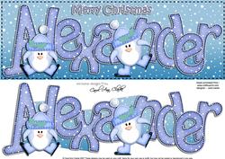 Xmas Large Dl Alexander Quick Card N 3D Decoupage