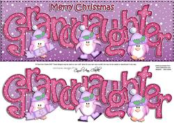 Xmas Large Dl Granddaughter Quick Card N 3D Decoupage