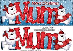 Xmas Large Dl Mum Quick Card N 3D Decoupage