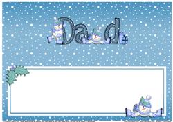 Xmas Dad Matching Large Dl Insert