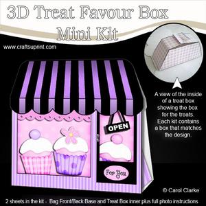 3D Little Cake Shop Treat or Favour Box Mini Kit