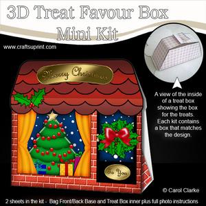 3D Oh Christmas Tree Treat or Favour Box Mini Kit