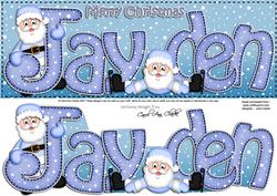 Large Dl Xmas Jayden Quick Card 3D Decoupage