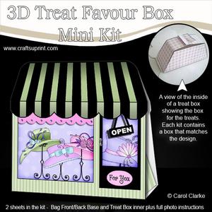 3D Little Hat Shop Treat or Favour Box Mini Kit