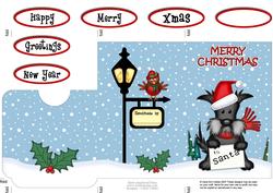 Xmas Hamish Scottie Dog Lottery Wallet Card