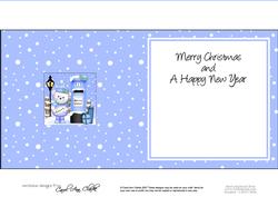 Xmas Teddy Ed N Postbox Matching Insert Square Landscape