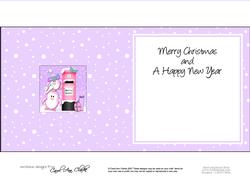 Xmas Penguins N Postbox Matching Insert Square Landscape