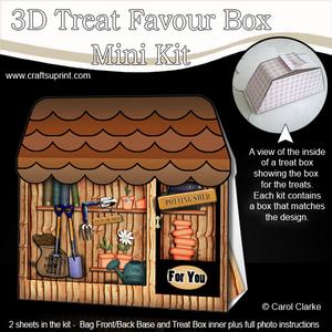 3D the Little Potting Shed Treat or Favour Box Mini Kit