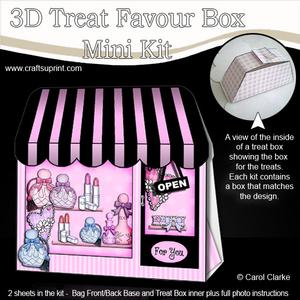 3D the Little Beauty Shop Treat or Favour Box Mini Kit