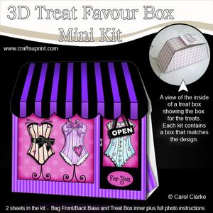 3D the Little Oh La La! Shop Treat or Favour Box Mini Kit
