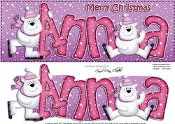 Large Dl Xmas Anna Quick Card 3D Decoupage