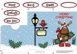 Xmas Rudolph's Cracker Lottery Wallet Card