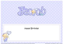 Birthday Jacob Matching Large Dl Insert