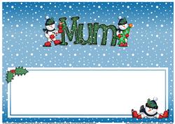 Xmas Mum Matching Large Dl Insert