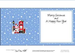 Xmas Milly Moo Cow N Postbox Matching Insert Sq Landscape