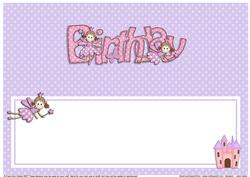 Fairy Birthday Matching Large Dl Insert
