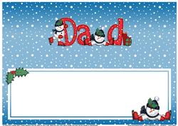 Xmas Dad Matching Large Dl Insert