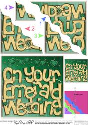 On Your Emerald Wedding Anniversary Wavy Corner Side Stacker