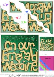 On Our Emerald Wedding Anniversary Wavy Corner Side Stacker