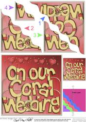 On Our Coral Wedding Anniversary Wavy Corner Side Stacker