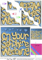 On Your Sapphire Wedding Anniversary Wavy Corner Stacker