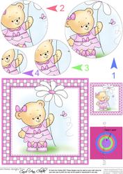 Rosie's Flower Quick Card with Circle Pyramage