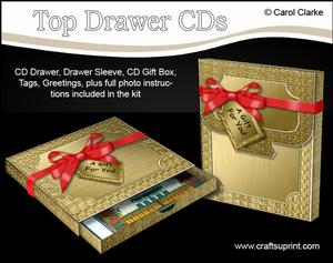 3D Metallic Top Drawer Cds Gift Set Kit