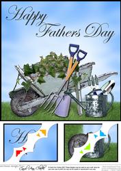 8 x 8 Gardening Fathers Day Scalloped Corner Topper