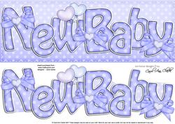 Large Dl New Baby Felties Quick Card N 3D Decoupage