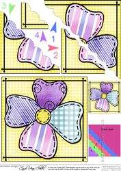 Patchwork Petals Scallop Corner Side Stacker Topper
