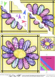 Patchwork Petals Scallop Corner Side Stacker Topper