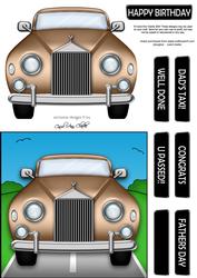 Rolls Royce Quick Card N 3D Decoupage