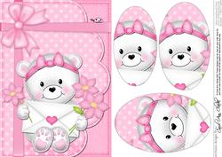 A5 Teddy Tess's Letter Oval Pyramage Topper