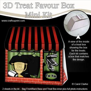 3D Little Rugby Shop Treat or Favour Box Mini Kit