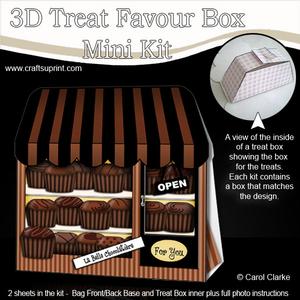 3D Little Chocolate Shop Treat or Favour Box Mini Kit