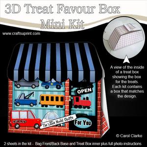 3D Little Model Shop Treat or Favour Box Mini Kit