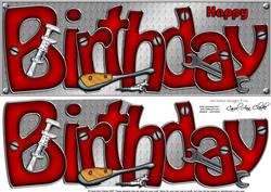 Birthday DIY Tools Large Dl Quick Card N 3D Decoupage