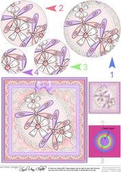Dreamy Dragonflies Circle Pyramage Topper